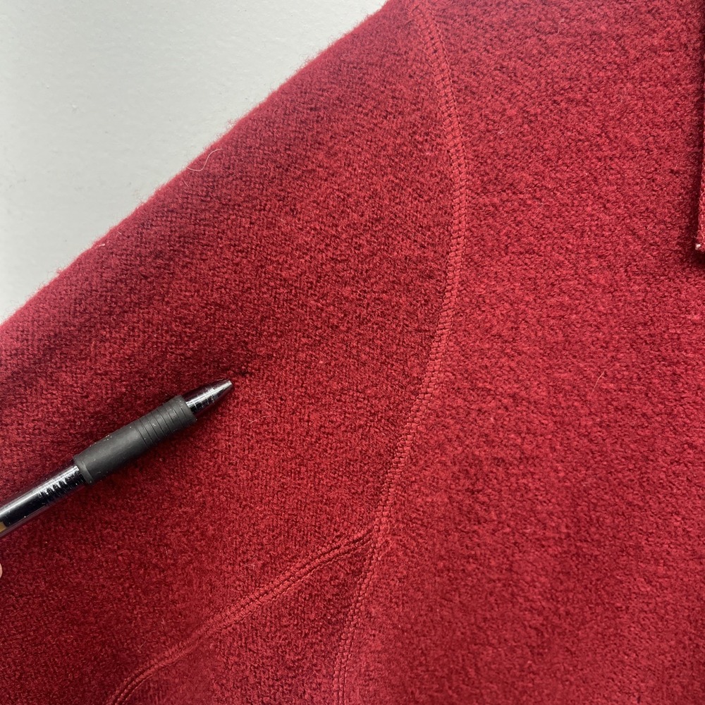 Vintage Charter Club Collared Cardigan Womens Petite Med Red Button Up 100% Wool - Picture 5 of 15